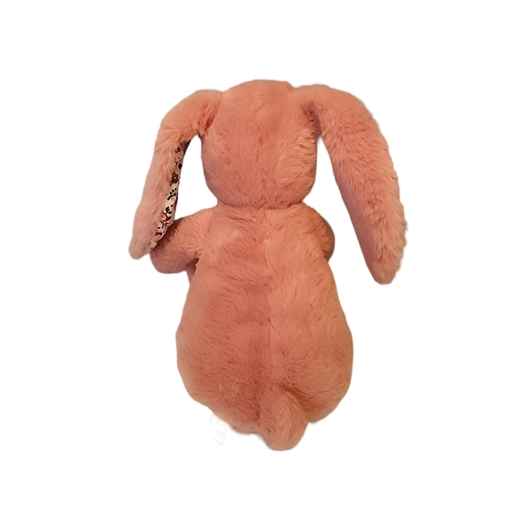 Manhattan Toy Plush Bunny Rabbit Rose Pink Floral Ears Plastic Eyes 15" - Picture 2 of 9